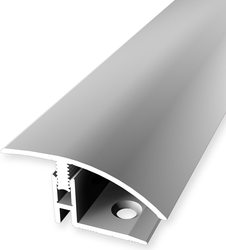 PROVISTON | Übergangsprofil | Parkettausgleich | Breite: 39 mm | Höhenausgleich: 12 - 17 mm | Länge: 1000 mm | Aluminiumprofil | Silber | 1 Stück