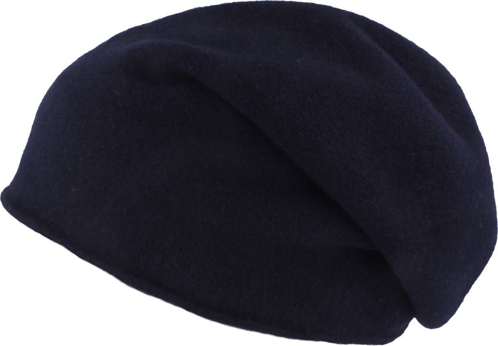 Kopka NeRo Beanie Rollrandmütze aus Walkstrick in blau