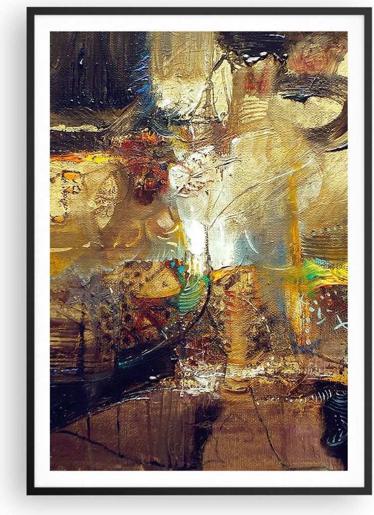 Gerahmtes Poster - Schwarzer Rahmen - Abstraktion modern - Produktbild 