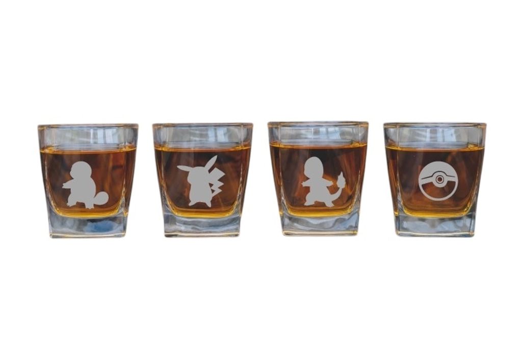Pokémon 4er-Set Whiskygläser