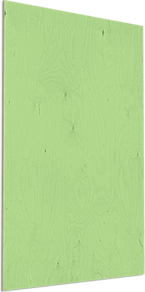 DEQORI Holzbild 60x90 cm 'Unifarben - Hellgrün' Bild auf Holz Wandbild Kunstdruck