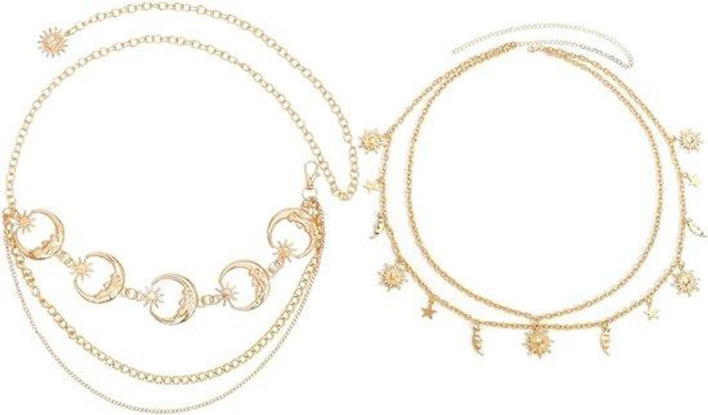 Verstelbare Kettingriem mit Strass Blume und O-Ring, Luxus Accessoire