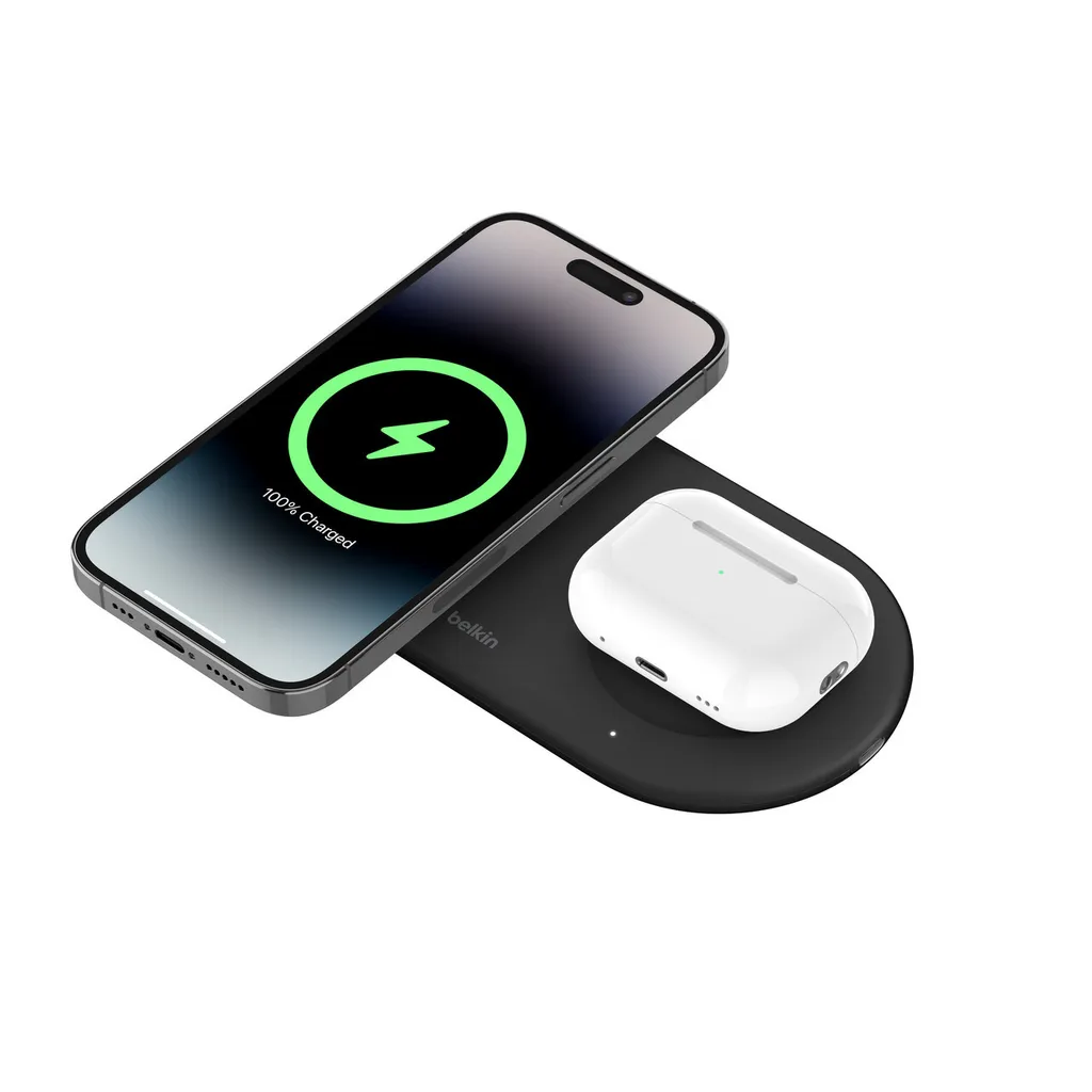 Chargeur sans fil double induction Belkin BoostCharge Pro pour iPhone - 6