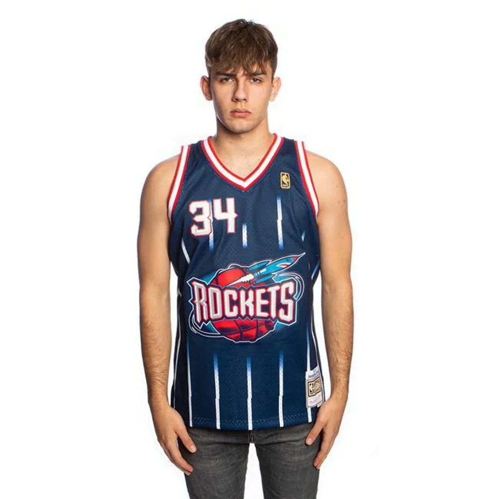 Maillot de Basket Houston Rockets Olajuwon Mitchell & Ness Taille M - 3