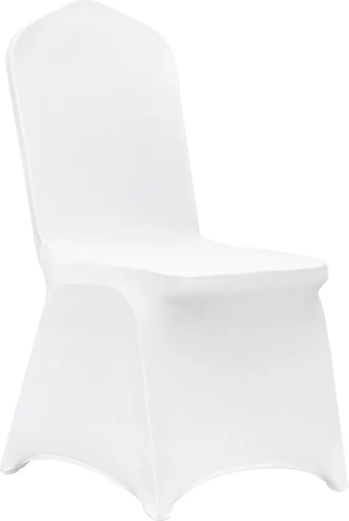 Housses de Chaise Extensibles Blanches - Pack de 50 contre les Taches