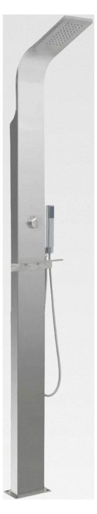 Gartendusche, Pooldusche für den Außenbereich aus gebogenem Edelstahl