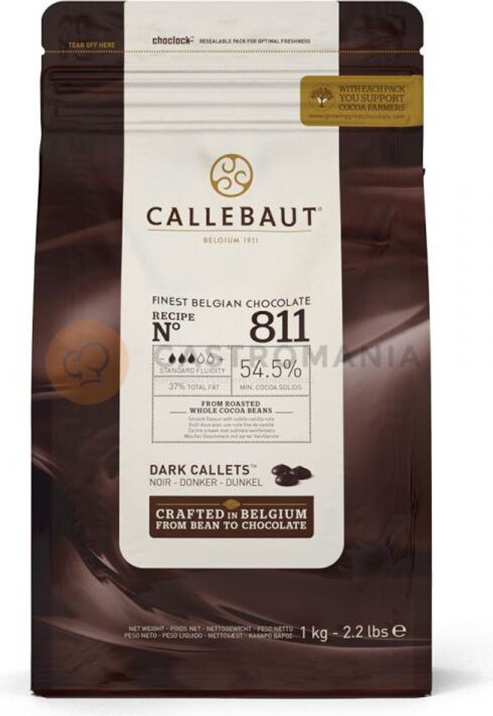 A bag of Callebaut chocolate callets.