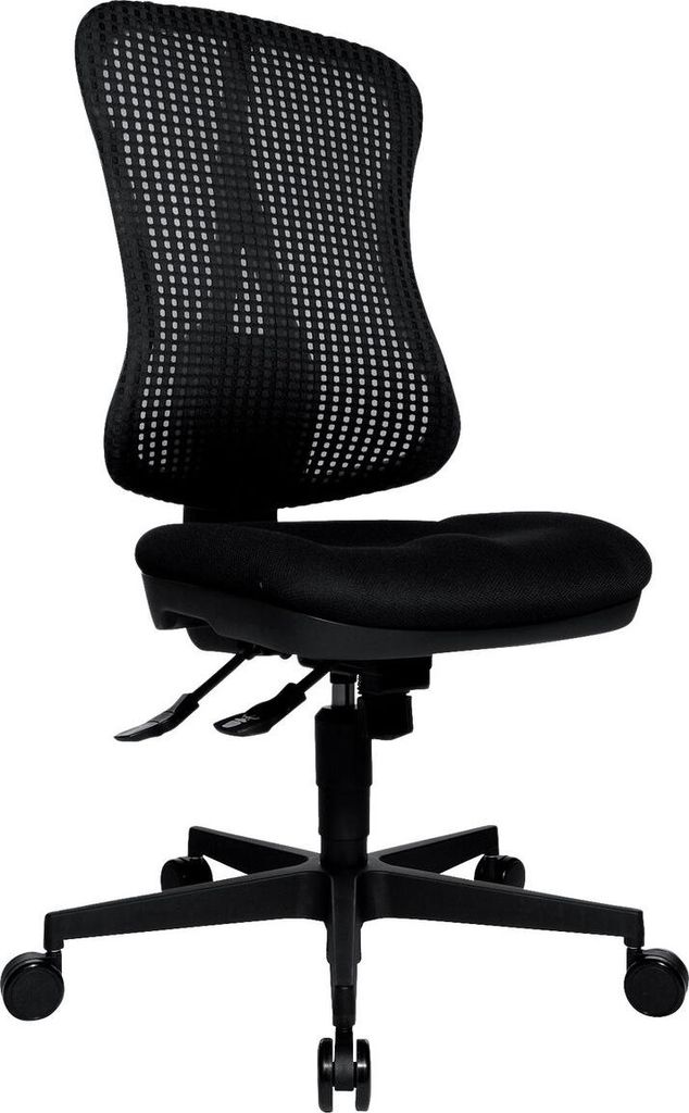 Bürodrehstuhl Head Point SY ohne Armlehnen - schwarz Sicherheitsdoppelrollen für.