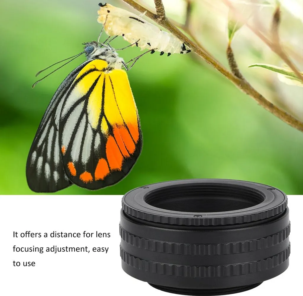 Bague d'adaptation hélicoïdal M42 pour objectif macro de reflex