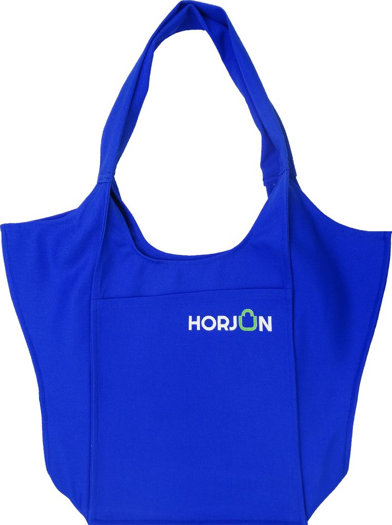 HORJUN Tragetasche Beuteltaschen, Baumwolltaschen, 100% Baumwolle, Gabardine Stoff Blau