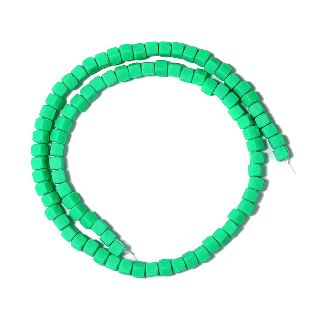 Unregelmäßige quadratische weiche Ton natürliche Mädchen Armband Candy Farbe Schmuck machen verstreute Perlen Strang Schmuck Zubehör-Grün