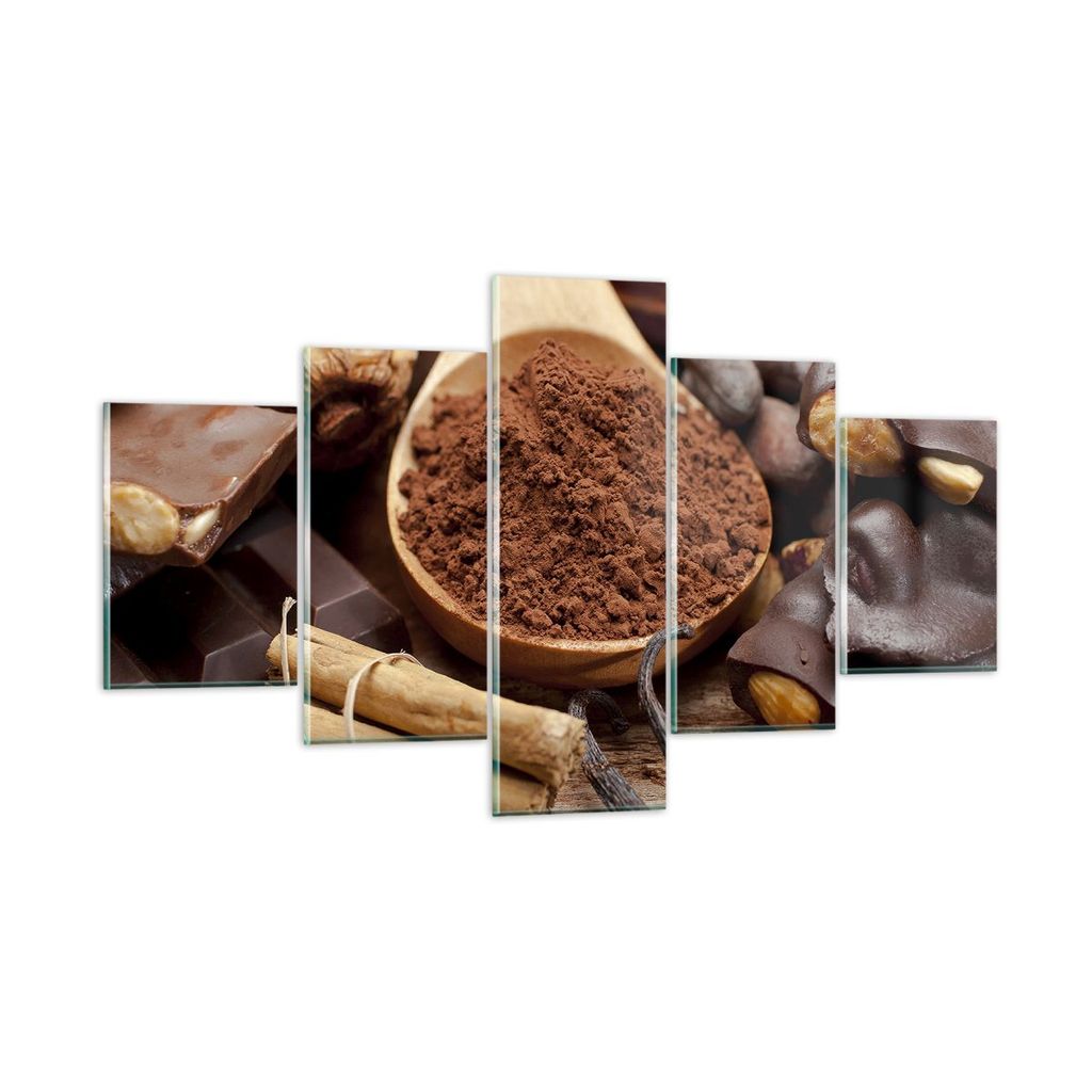 Bilder auf glas - Trinken gastronomie kakao schokolade - 125x70cm - Glasbilder - Wandbilder - Kunstdruck - Wanddekoration aus Glas - Glas Bilder - ...