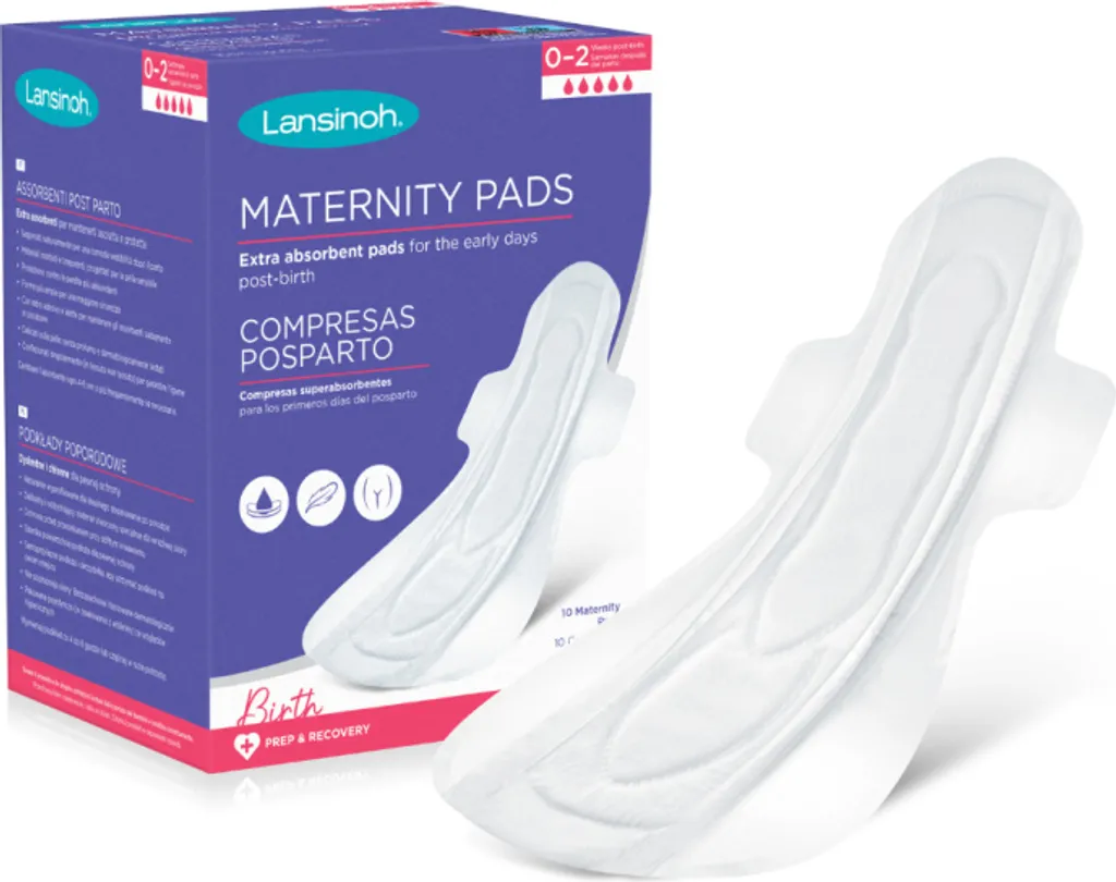 Serviettes post-partum jetables L 0-2 semaines - Lot de 10 protections - 2