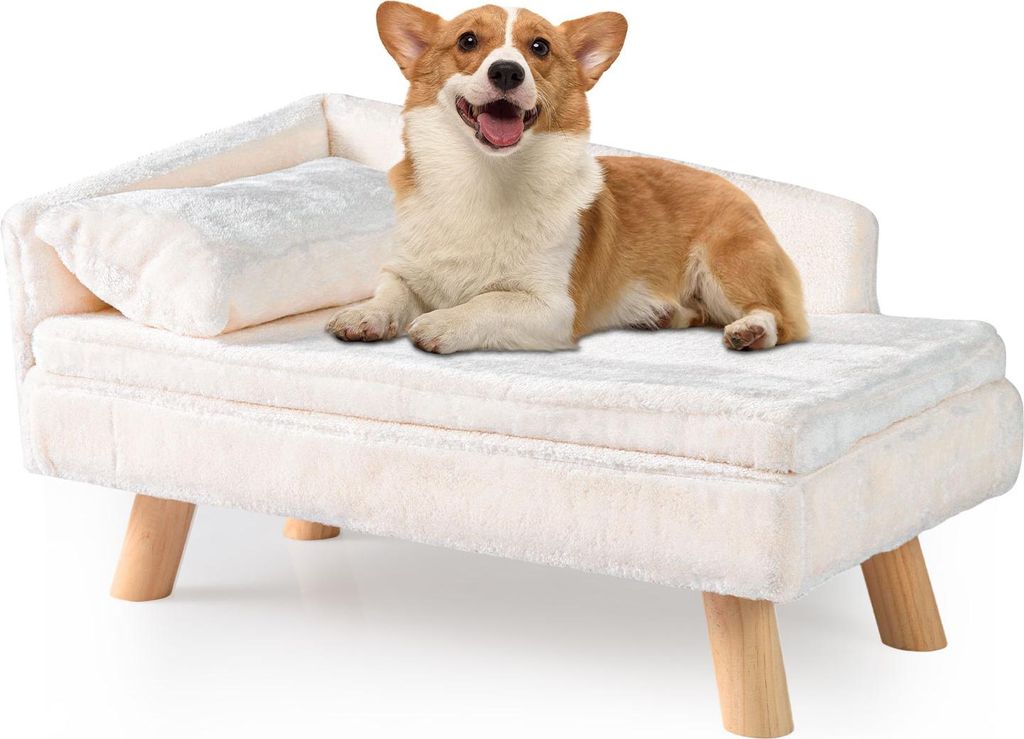 COSTWAY luksusowa sofa dla kota, podwyższone legowisko dla Zdjęcie produktu 