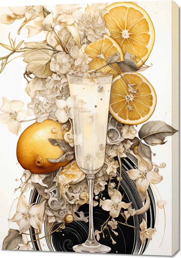 Affiche Art Mural Essence d'agrumes 70x100 cm pour Décoration Cuisine