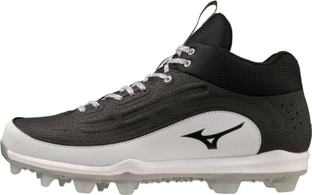 Mizuno Ambition 3 TPU Mid (320685) 11,5 Black/White Baseball/Softball Schuhe | Molded Cleats Stollen