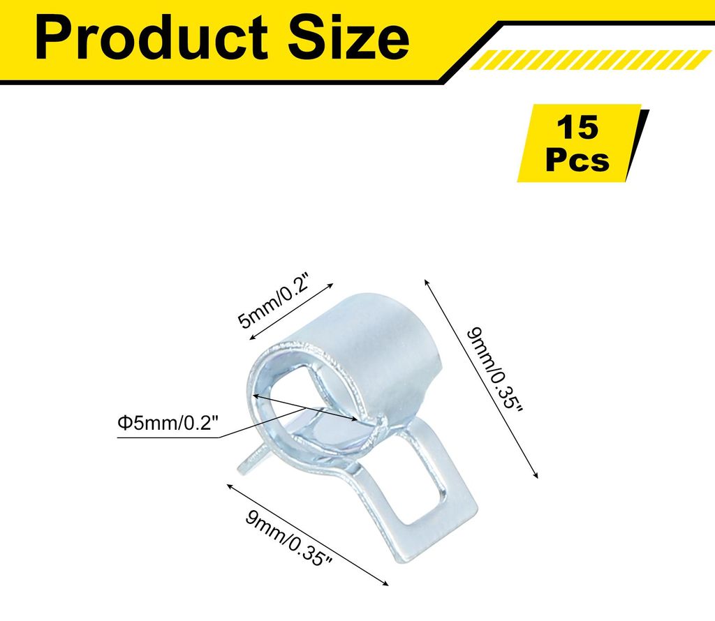 15 Stk. Schlauchschellen, 5mm ID Benzinschlauch Schellen, Kraftstoffleitung Rohrschellen, Wasserleitung Luftschlauch Schlauchschelle Fastener, Blau...