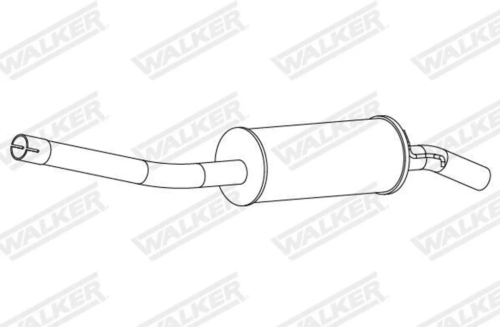Silencieux arrière WALKER 24327 pour FORD Transit Mk7 V363 Échappement