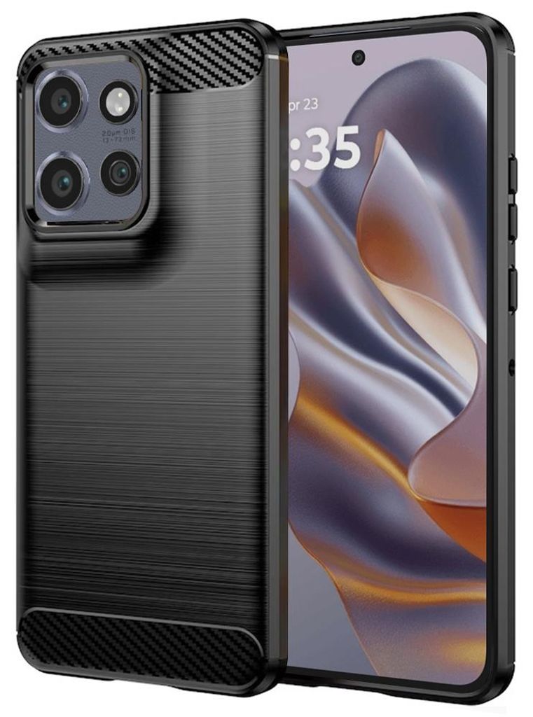 Carbon Hülle für Motorola Edge 50 Neo – Robuster Schutz in Schwarz KP36944
