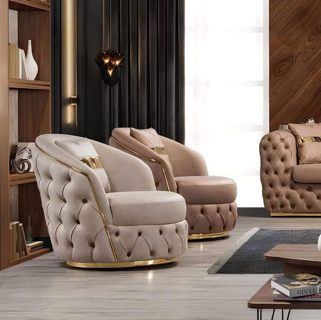 Sessel Chesterfield Sitz Einsitzer Design Relax Polster Wohnzimmer Möbel Neu
