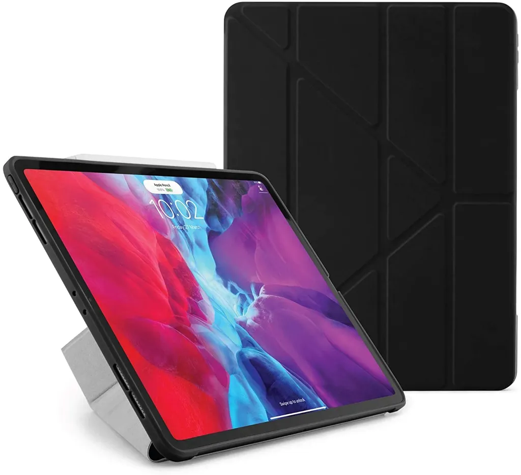 Coque iPad Pro 12.9 Origami avec Support Multiposition Flexible Noir - 2
