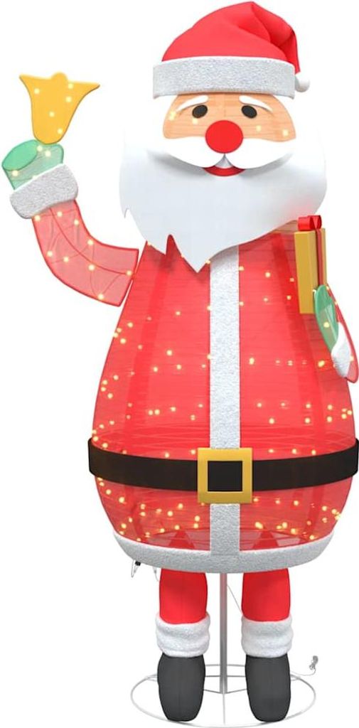 vidaXL Weihnachtsmann mit 200 LEDs Warmes Weiß 100 x 180 cm Stoff