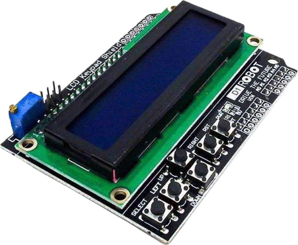 AZ-Delivery Displays LCD1602 Display Keypad Shield HD44780 1602 Modul mit 2x16 Zeichen, 1x LCD Keypad