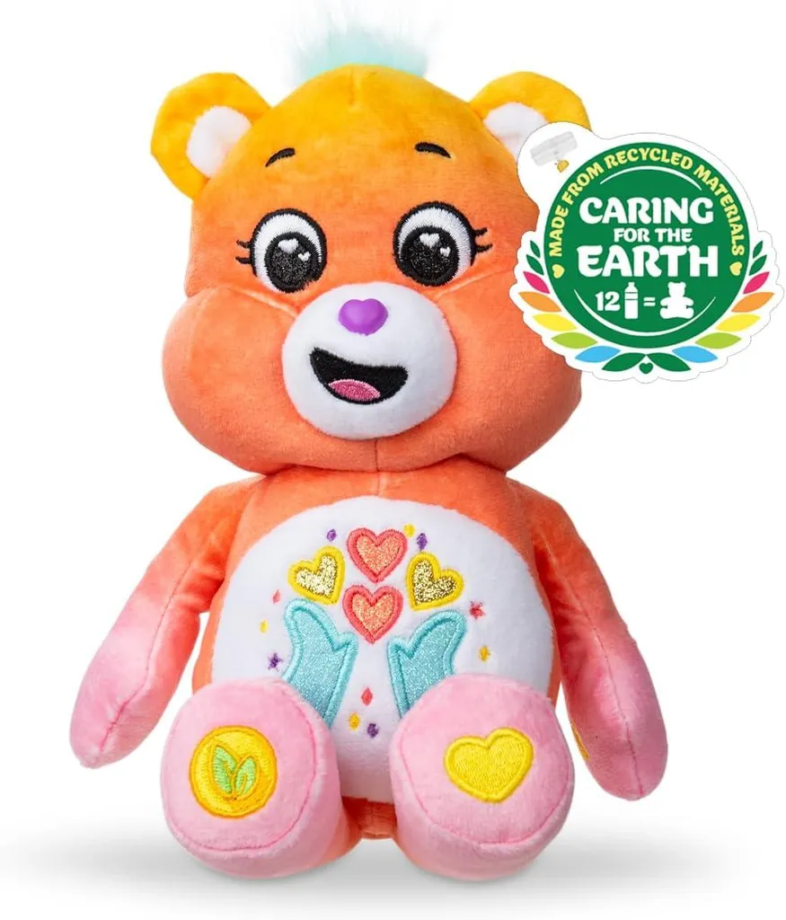 Peluche Bisounours 22 cm avec Cœur Scintillant Sparkle Thankful Heart