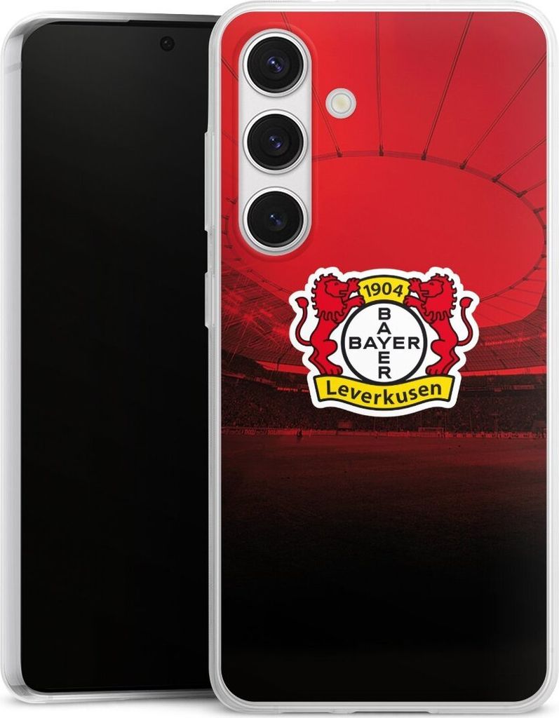 DeinDesign Slim Hülle für Samsung Galaxy S24 Silikon Case Ultra Dünn Handyhülle Bayer 04 Leverkusen Offizielles Lizenzprodukt Stadion