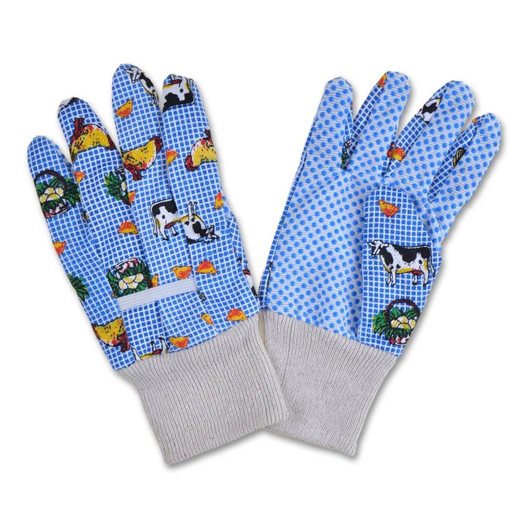 5 blau KIXX Kinder-Handschuhe Garten Arbeitshandschuhe Nylon/Latex Gr 