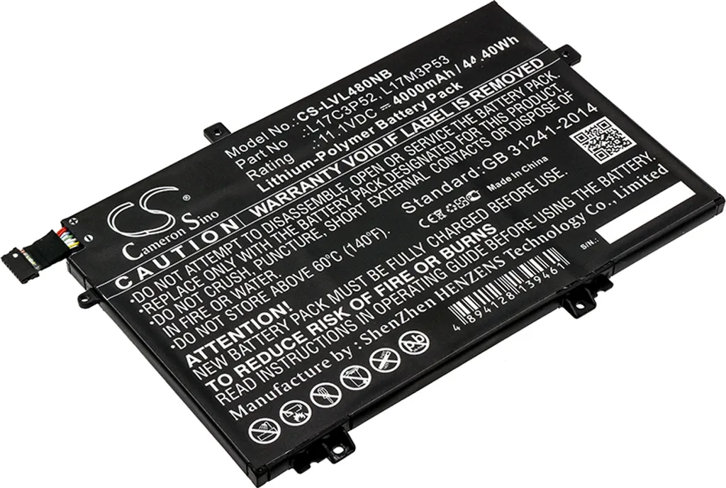 Batterie pour Lenovo ThinkPad L480 L580 Idéal Travail et Déplacement