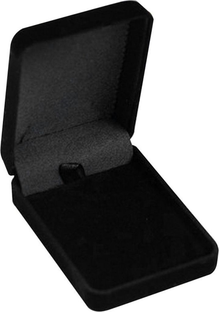 Samt-Halsketten-Schmuckbehälter-Geschenk-Display-Box-Ring-Armband-Aufbewahrungskoffer-Schwarz