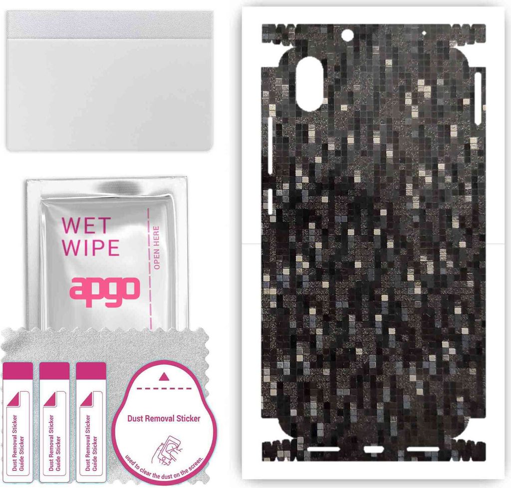 apgo Rückseite + Seiten Schutzfolie, Skin, kompatibel mit Xiaomi Redmi 7A, Hinten Displayschutzfolie aus Vinylfolie, kratzfest, einfache Montage -...