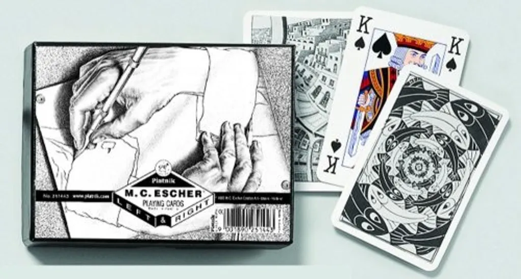 Cartes à jouer Escher Left & Right Piatnik - Double jeu de luxe 54 cartes