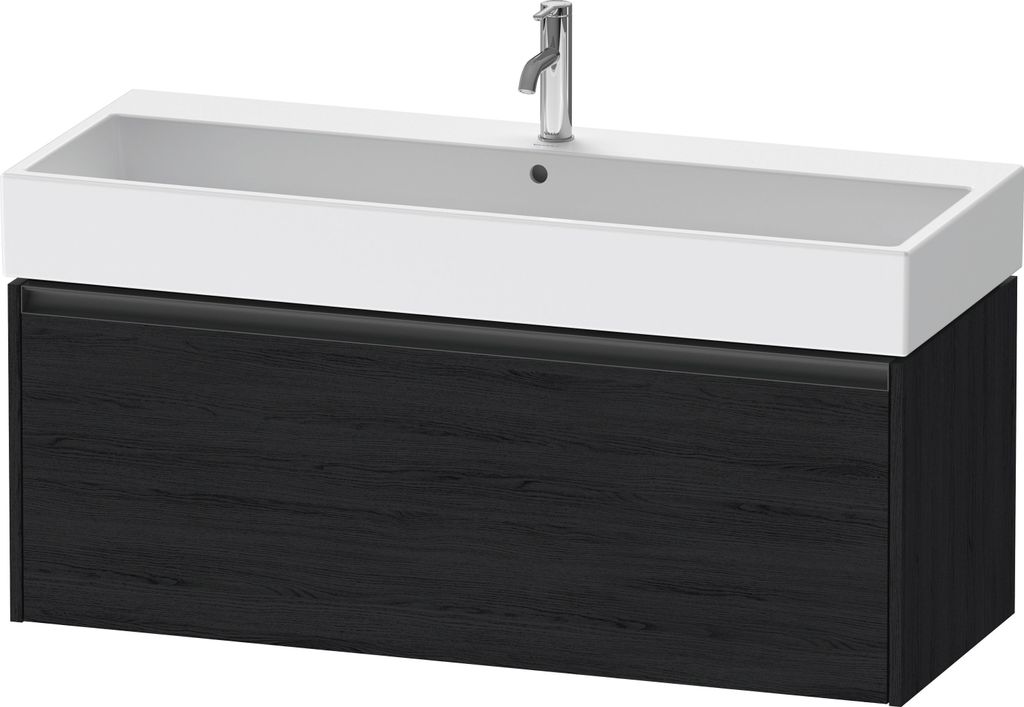 Duravit Ketho.2 Wastafelonderkast 118,4x46x44 cm Mat Eiken (zwart)