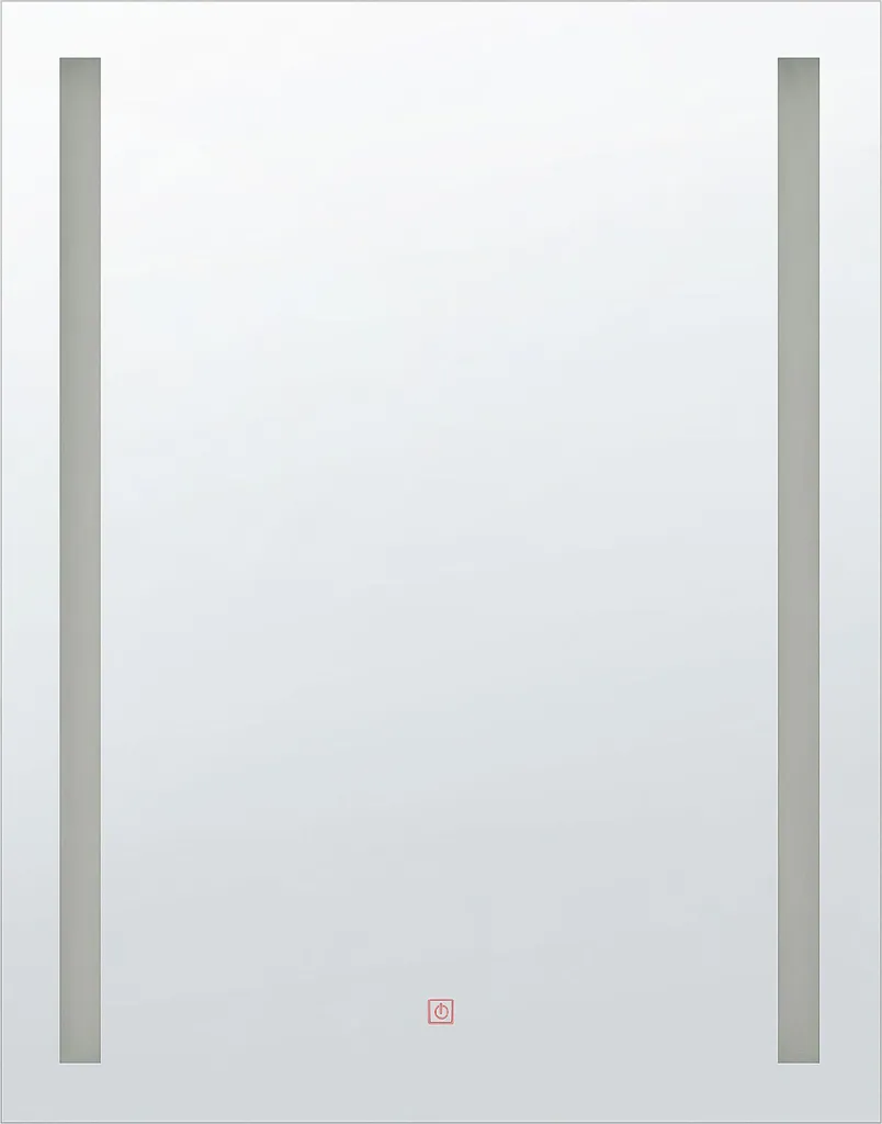 Miroir de salle de bains LED 70x90 cm argent anti-zone d'ombre au mur