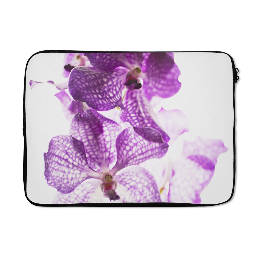 MuchoWow Laptop Hülle 13 Zoll Lila Orchideen Laptoptasche - Laptophülle - Sleeve - Rundumschutz