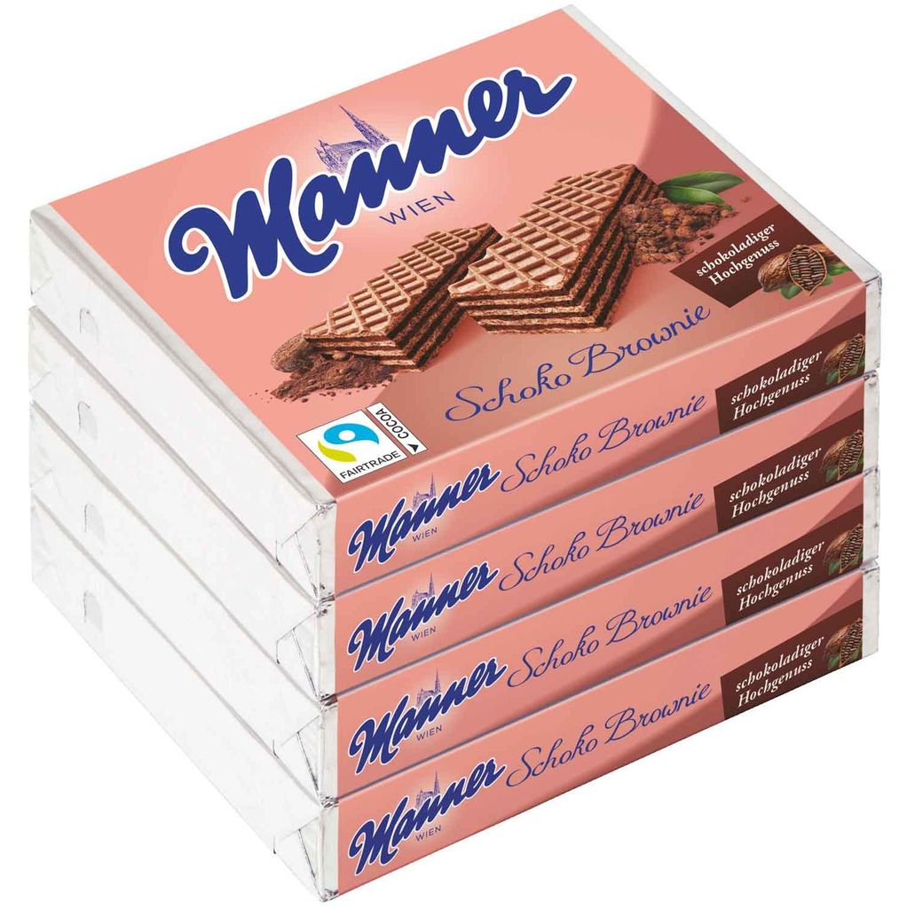 Manner Schoko Brownie Schnitten 4x75g Produktbild 