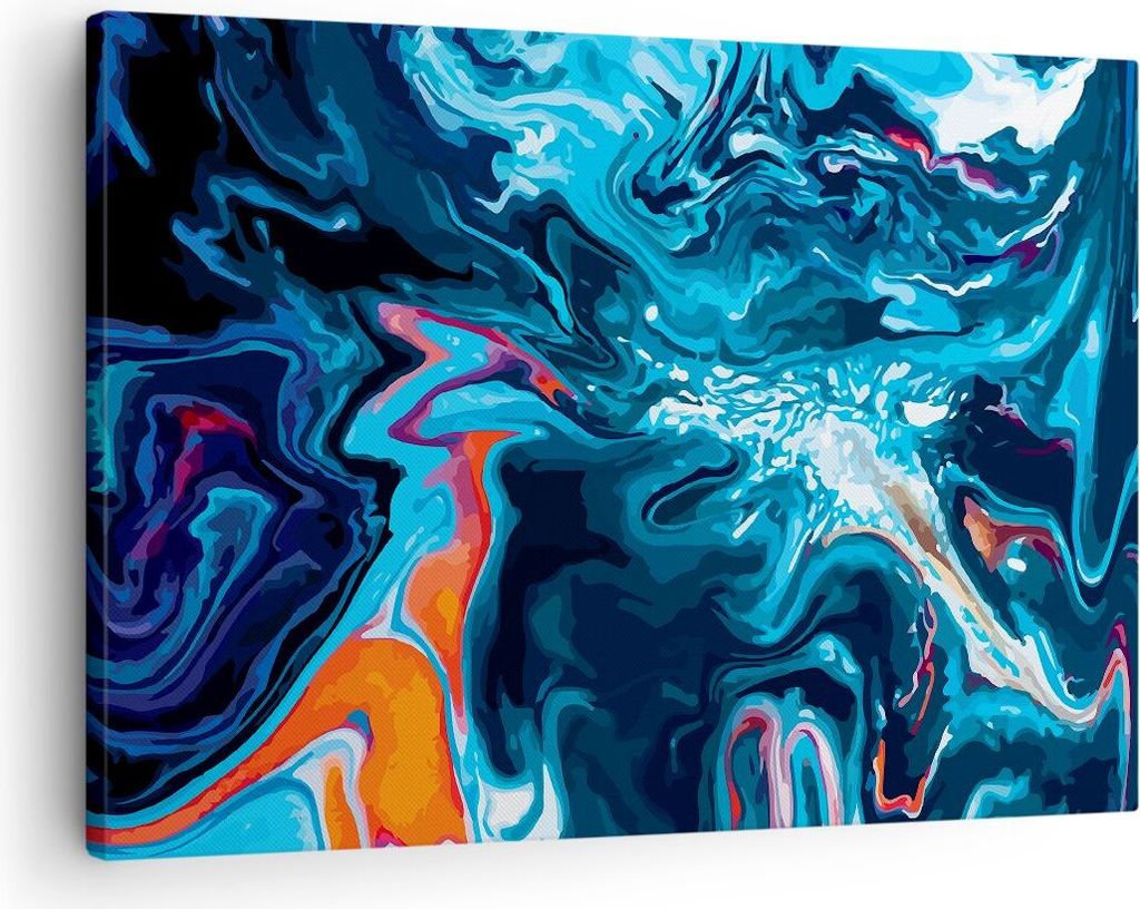 Bild auf Leinwand - Leinwandbild - Abstraktion modern - 70x50cm - Wand Bild - Wanddeko - Wandbilder - Leinwanddruck - Bilder - Kunstdruck - Wanddek...