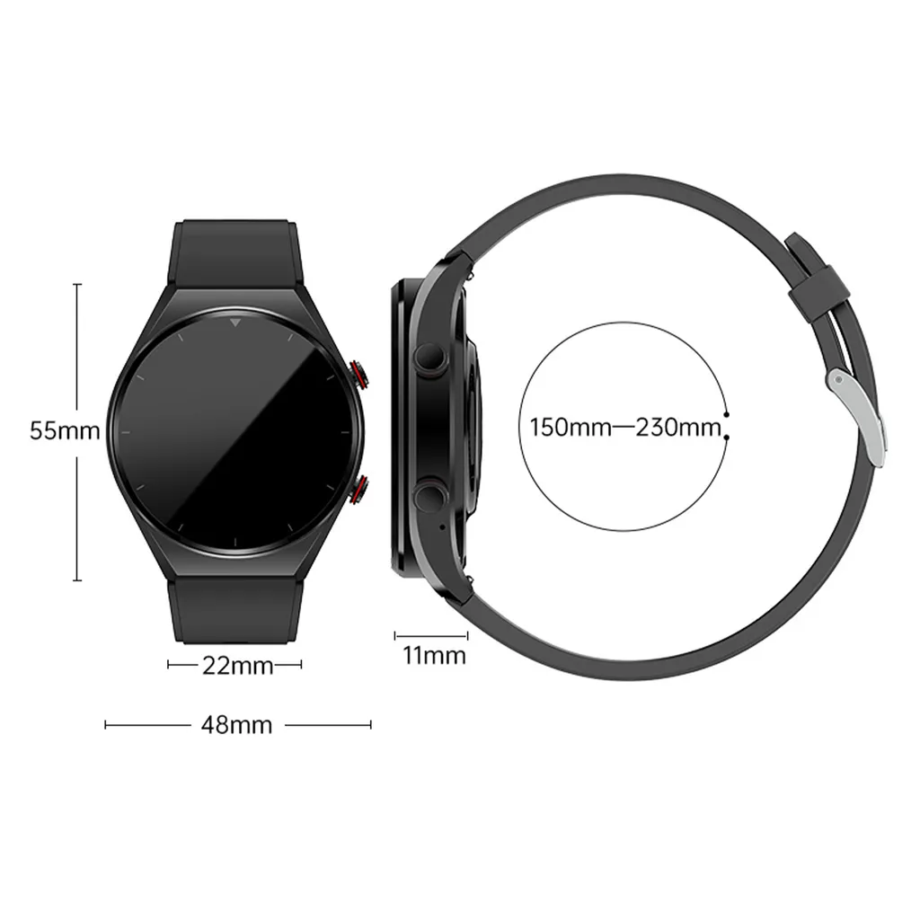 Montre connectée E09 écran 1,39'' noir avec appels Bluetooth intégrés - 2