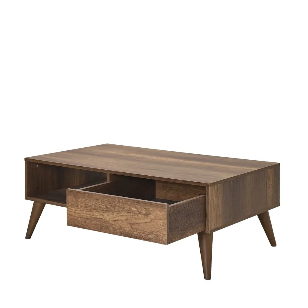 Table Basse Robuste 110x65 cm Oslo en Mélamine Durable Haute Densité - 8