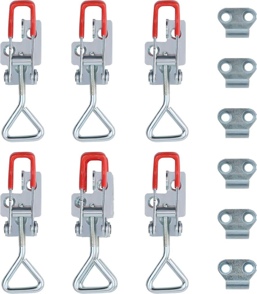 Verstellbare Toggle-Schließungen 6 Stück Silber - Geeignet für Schranktüren und Koffer