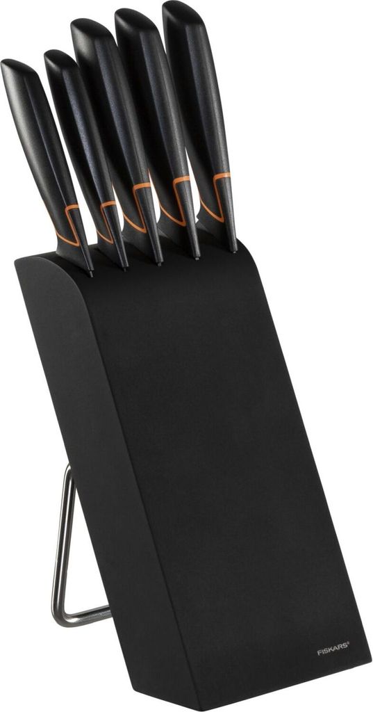 Fiskars Küchenmesser Schwarzer Stein Set 5 Messer Produktbild 