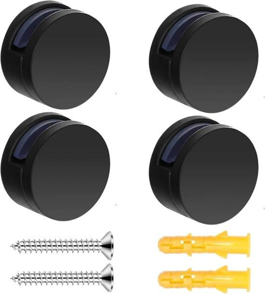 Fixation miroir sans percer le verre support en 4 parties anti-chute