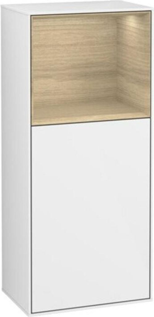 V&B Seitenschrank Finion 41,8x93,6cm, l, Rg o Oa ven, glo wh. Lac