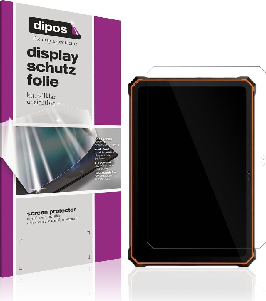 2x Schutzfolie für Blackview Active 10 Pro klar Displayschutzfolie Folie Display Schutz dipos