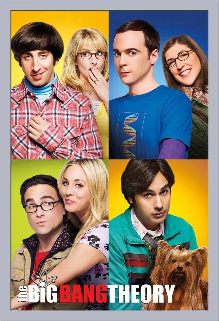 Poster The Big Bang Theory Mosaïque avec cadre Shinsuke argenté 61x91,5 cm