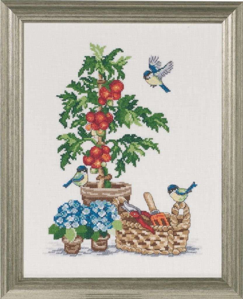 Permin Kreuzstich Stickpackung "Tomaten", Zählmuster, 29x37cm, 90-7351