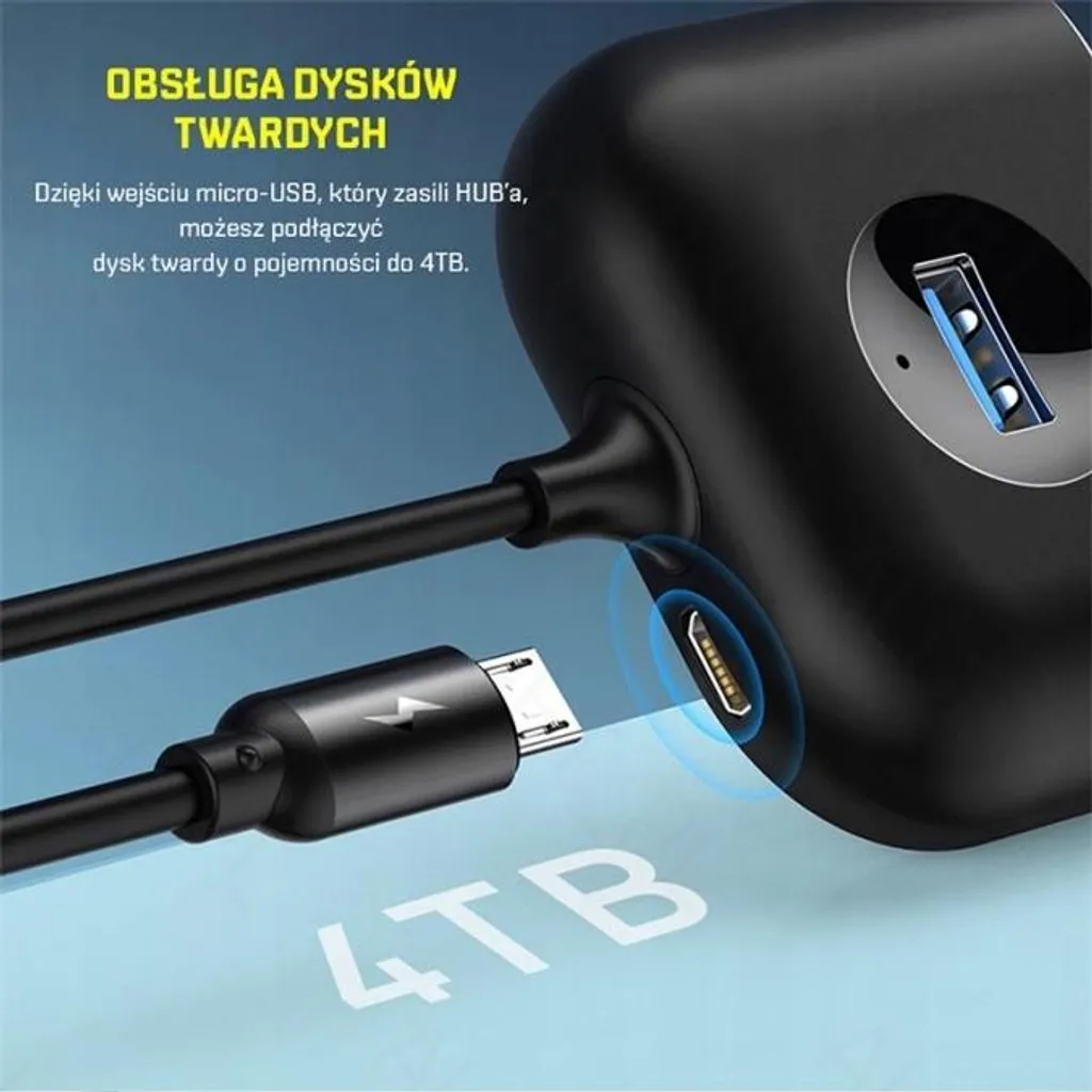 Baseus Hub USB 3.0 4-in-1 5Gbps - Splitter USB per Hard Disk 4TB - 27