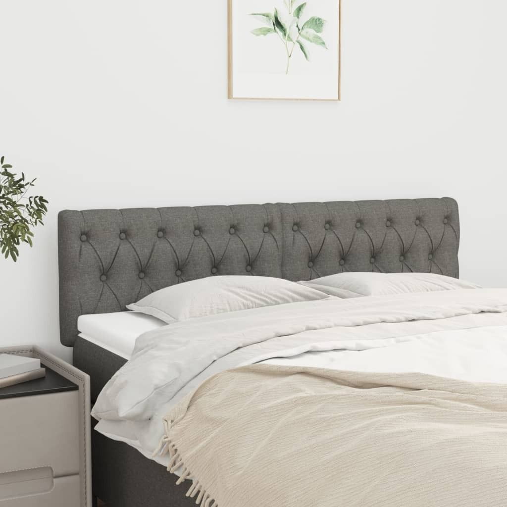 "WINTER SALE"Kopfteil - modernes Design - fürs Schlafzimmer -e 2 Stk. Dunkelgrau 80x7x78/88cm Stoff NEU420230 - Kopfteile